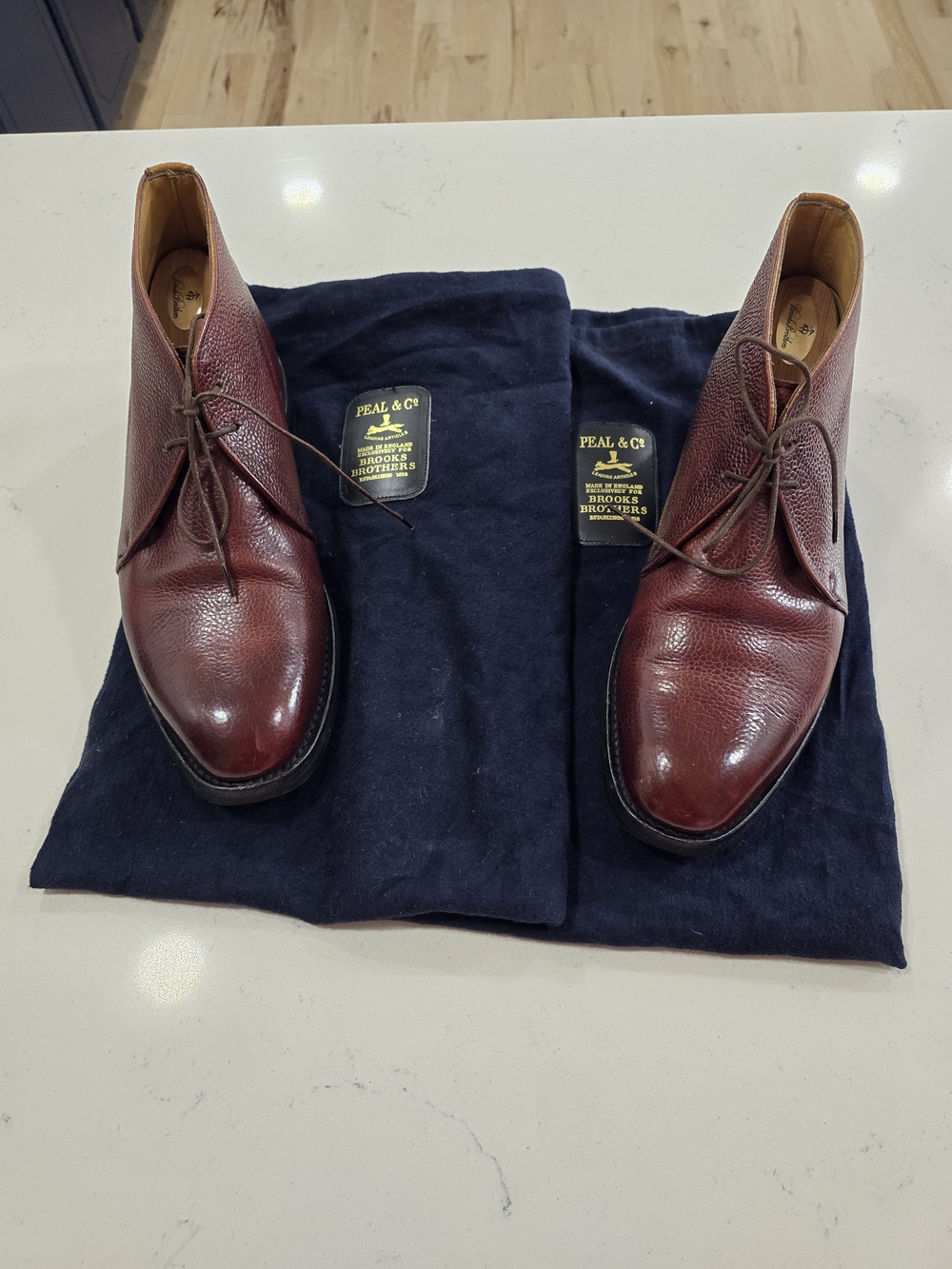 Peal and Co Pebble Grain Chukka Boots